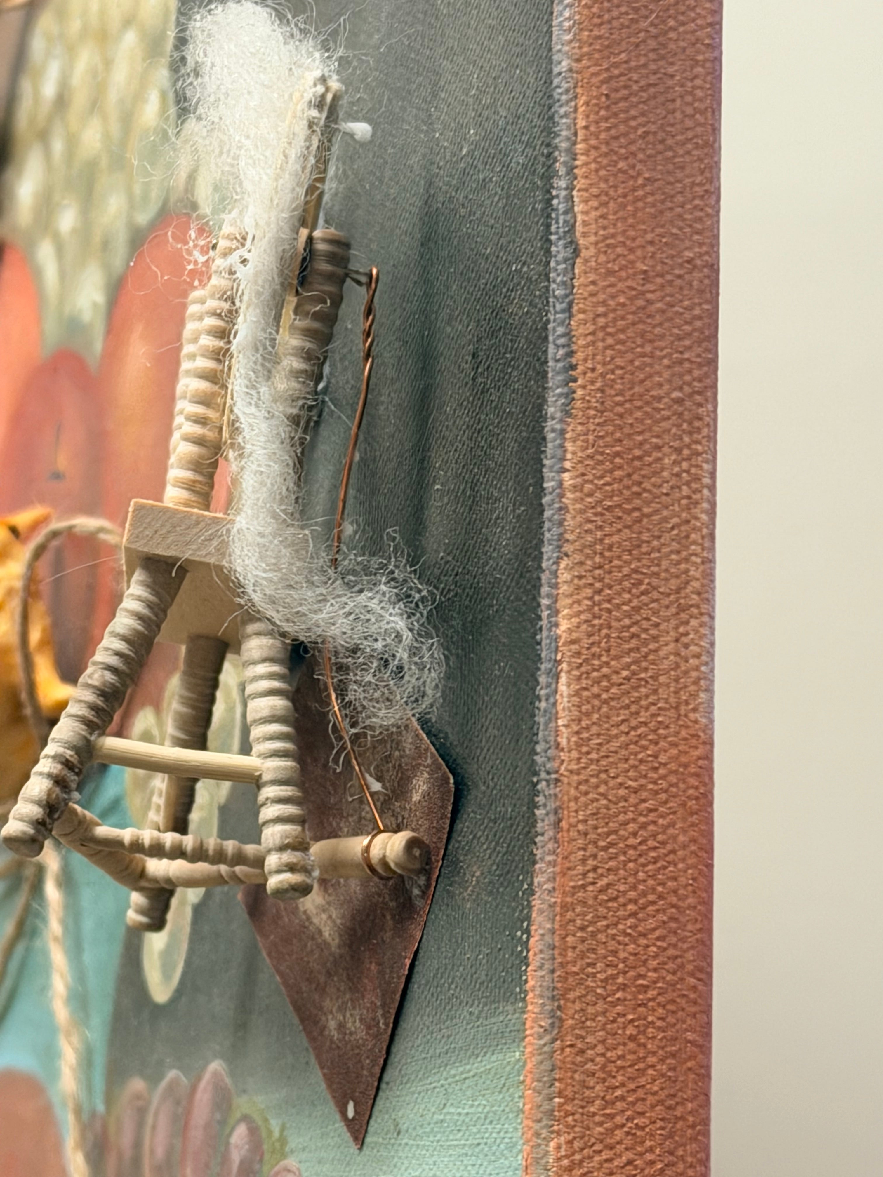 "Riddle Me This" 3D Mixed Media Assemblage Painting – Whimsical Still Life (16" x 24")